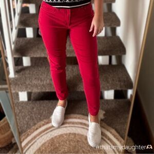 Aeropostale High Waisted Jegging – Red (Size 10)